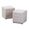 Baxton Studio Elladio Beige Upholstered Tufted Cube Ottoman, PK2 156-9297 - alternate 1